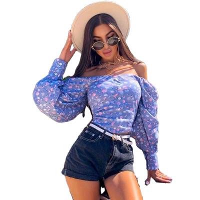 China 2022 Summer Breathable Women Tops Women Floral Elegant Short Sleeve Printed Backless Casual Shirts Fashionable Clothing Long Sleeve Tops for sale