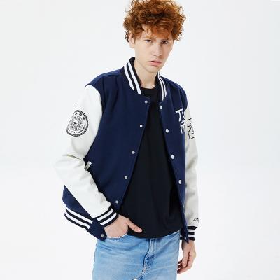 China Breathable NO MOQ Varsity Jacket Cowhide Letterman Bomber Jacket Baseball Unisex Casual Jackets Custom Made for sale