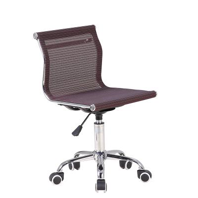 China Hot Selling Adjustable Small Swivel (Height) Rolling Office Armless Low Back Mesh Chair for sale