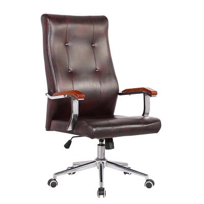 China (Size) Swivel Office Computer Boss Office Adjustable High Back Ergonomic Leather Executive Chair for sale