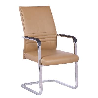 China Ergonomic PU Metal Base Back Visitor Conference Reception Desk Ergonomic Low Back Chair For Meeting Room for sale