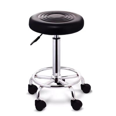 China Modern Height Adjustable Swivel Metal Leather Hydraulic Beauty Salon Barber Chairs for sale