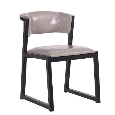 China Modern Slipcovered Cafe Hotel Restaurant Upholstered Leather Metal Room Dining Chair for sale