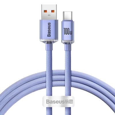 China Baseus Crystal Shine Series Fast Charging MP3/MP4 Player Data Cable USB to Type-C 100W Fast Charging Cable for sale