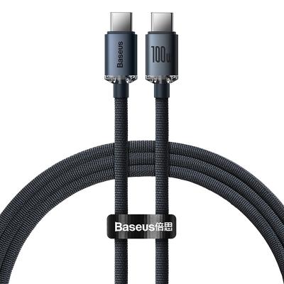 China Baseus Crystal Shine Series Fast Charging MP3/MP4 Player Data Cable Type-C to Type-C 100W for sale