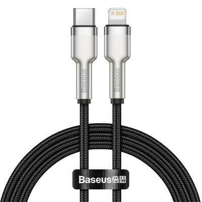 China IOS For IP 20W USB2.4A Baseus Cafule Series Metal Data Cable Type-C For Apple iPhone Lightning Fast Charging Cable for sale