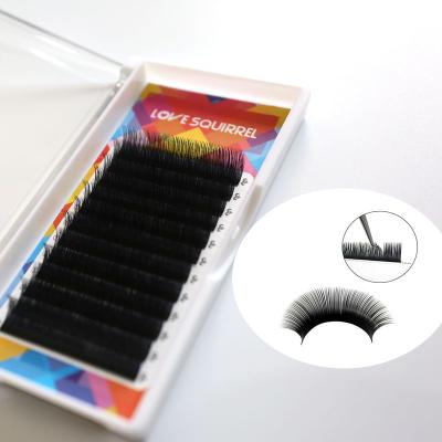 China Wholesale Russian Love Squirrel 8-15mm Mix Lashes Extension Lashes Natural Single Silk Eyelash Extension Lashes Classic Lashes for sale