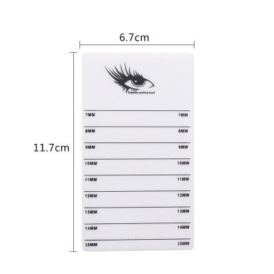 China Wholesale Acrylic Matt White Plate Eyelash Glue Holder Lash Plate Trays With Private Label Lash Holder For Eyelash Extension Eyelash Tile for sale