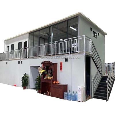 China Contemporary China Prefab Mobile Temporary House Office And 2 Layer Container Accommodation House for sale