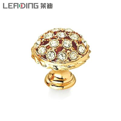 China Fancy French Drawer Crystal Knobs Luxury Diamond Single Handle For Cabinet Furniture Dresser Pulls Out for sale