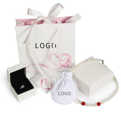 China New Product Fashionable Luxury Custom Square White Jewelry Packaging Box For Ring for sale