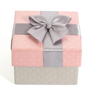 China Recyclable Custom Birthday Jewelry Package Ribbon Bowknot Paper Gift Box for sale