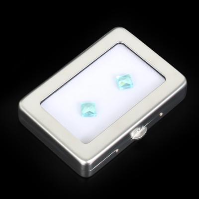 China Fashionable Top Display Gem Storage Box Gemstone Holder Diamond Case Gift Jewelry Metal Pendant for sale