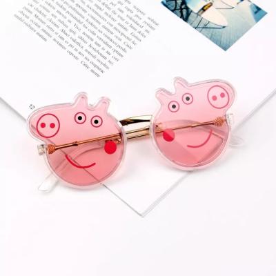 China High Quallity New Hot Selling Transparent Piggy Kids Glasses Cute Cartoon Sunglasses 2022 Boys And Girls Kid Sunglasses for sale