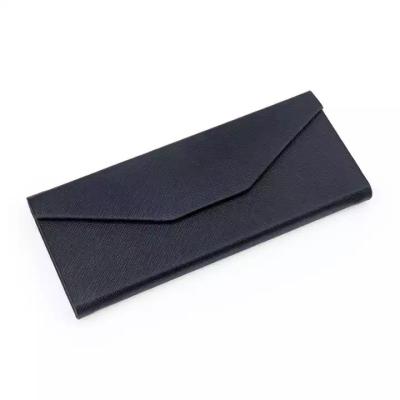 China Eco-friendly Custom Logo Popular Black Foldable Glasses Box Sunglasses Packing Eyeglasses Case Triangle Glasses Case Sunglasses for sale