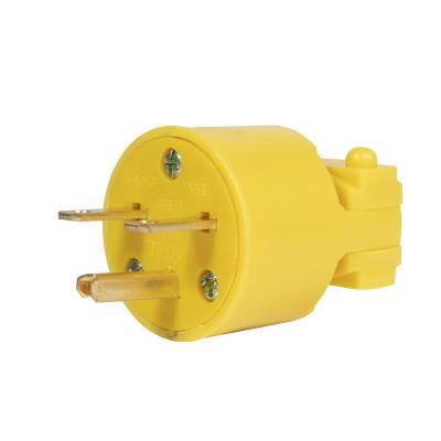 China LUMEX 15A 250V Residential / General Purpose Yellow Blade Straight NEMA 6-15P Male Plug American Standard for sale