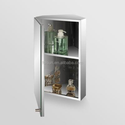 China Mini Size Modern Stainless Steel Corner Bathroom Led Mirror Cabinet With Competitive Price for sale