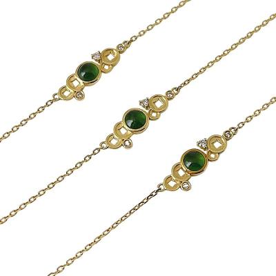 China The other simple diamond bracelet of diamond bracelet marked by golden gold of the 18k retro jade jade for sale