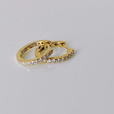 China CLASSIC Hot Promotion 18K Gold Inlaid With Gold Real Diamond Earrings Women's Diamond Earrings for sale