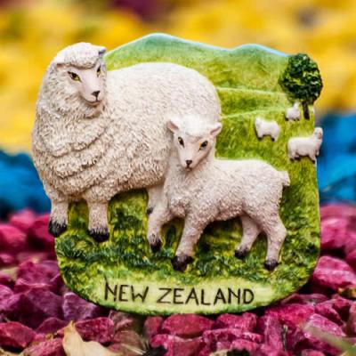 China Promotional Cartoon Sticker Hot Selling Gifts Resin Fridge Magnet New Zealand. Sheep for sale