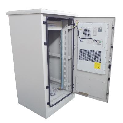 China Low MOQ 18U 24U 27U 42U IP65 IP55 Aluminum Outdoor Telecom Cabinet With Cooling System for sale