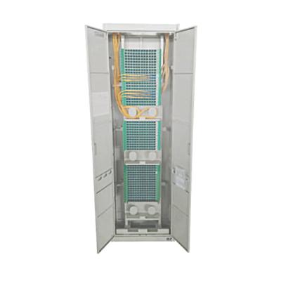 China IP65 576 19/21/23 Inch Standard Outdoor Core FTTH Fiber Optic ODF Rails Distribution Rack Cabinet for sale