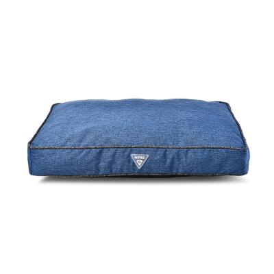 China Breathable 50% Recycled Fabric And 100% Recyclable Fillings Square Pet Mattress Calming Dog Beds for sale