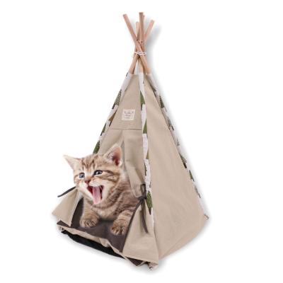 China Factory Sustainable Supply Promotional Portable Pet Tent Bed, Indoor Cat Tent for sale