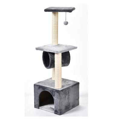 China Petstar Viable Goods Using Cat Climbing Tree Furniture Scratcher Cat Tree Ceiling Wooden Cat Tree with Toys for sale