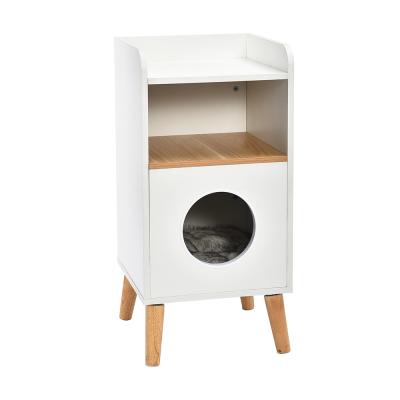 China Home Living Style Furniture Rectangular Short Leg Side Cabinet Cat Perch for sale