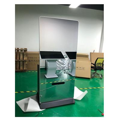 China store & Supermarket Supplies Portable Selfie Photobooth Machine Magical Wedding Mirror Photo Booth Machine Kiosk Led Frame Aviation for sale