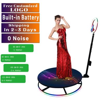 China Slow Motion 360 Degree Photo Booth Intelligent Remote Control Light RGB Rotating 360 Photo Booth 68cm for sale