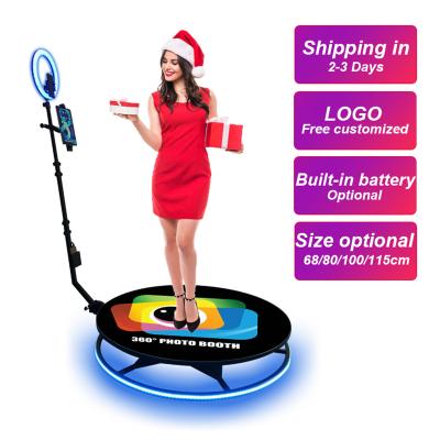 China Automatic Drop Shipping 360 Round Photo Booth Motorized Slow Motion Radio Control 360 Photobooth 80cm for sale