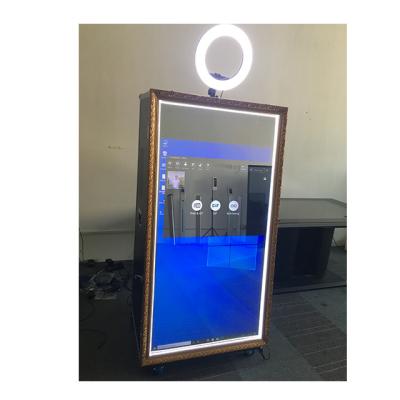 China Metal Case + Tempered Glass Panel Selfie Photo Mirror Booth for Party or Wedding for sale