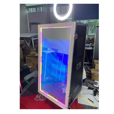 China Metal Case + Cabin Hand Selfie Mirror Tempered Glass Panel Polaroid Photobooth Machine for sale