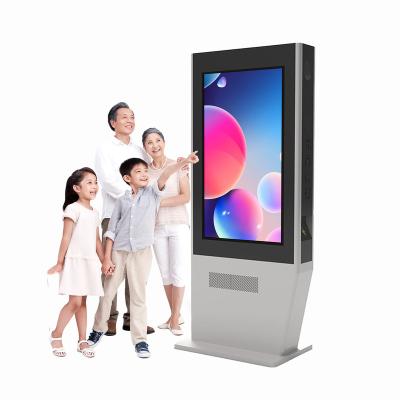 China 55 Inch Outdoor Floor Standing Outdoor Equipment LCD Digital Signage Waterproof Advertising Totem for sale