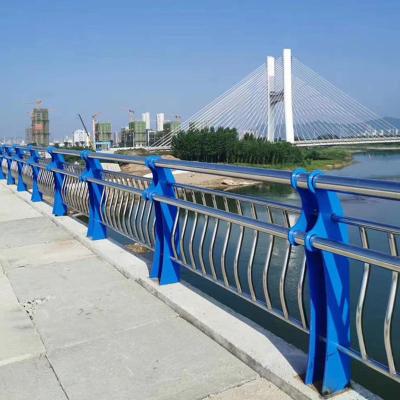 China Traffic Barrier Stainless Steel River Side Bridge Guard Rail Road Bridge Park Sidewalk Pavement Highway Bridge Guardrail for sale