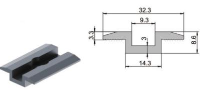 China Mediados de abrazadera de aluminio para los sistemas solares del montaje del tejado/los mediados de soportes de techo del panel solar de la abrazadera en venta