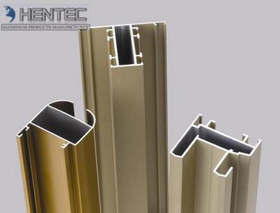 China Gold Anodized Aluminum Window Extrusion Profiles , Extruded Aluminum Window Frame for sale