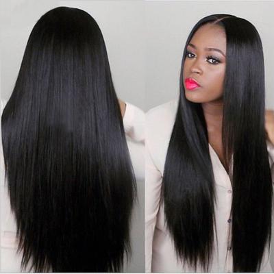 China cheap black brazilian wigs human hair silky straight human hair wigs real women , natural color women hair for sale