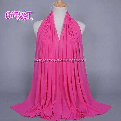 China Wholesale Yiwu Breathable Chiffon Hijab Scarf, Yiwu Chiffon Bubble Scarf For Woman for sale