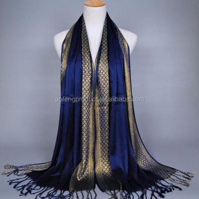 China Factory direct sale cotton foil solid gold shimmer cotton breathable hijab sparkle muslim scarf for sale