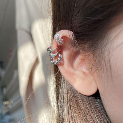 China CLASSIC/OFFICE/TRENDY Dylam Adjustable CZ Non-Puncture Jewelry CZ Non-Puncture Fake Helix Cartilage Conch Ear Cuff Earrings 925 Set for sale