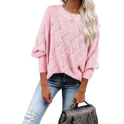 China Breathable Heavy European Round Neck Thickened Sweater Women's Loose Twist Dough Wool Fried Lazy Knitting Underlay for sale