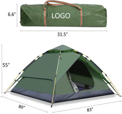 China Double Layer Tent 3-4 Person Easy Hydraulic Automatic Instant Set Up Camping Tent Waterproof Camping Tent For Sale Outdoor Beach for sale