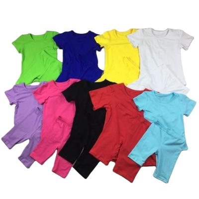 China Babies 40 Casual Colors Soft RTS Cotton Shorts Biker Set Short Sleeve T-shirt Match A Shorts Tight Shorts Outfits For Kids Clothing for sale