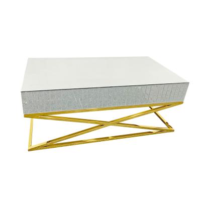 China Eco-friendly Material Mirrored Modern Metal Side Coffee Table Stainless Steel Coffee Table Table Luxury Living Room Furniture for sale