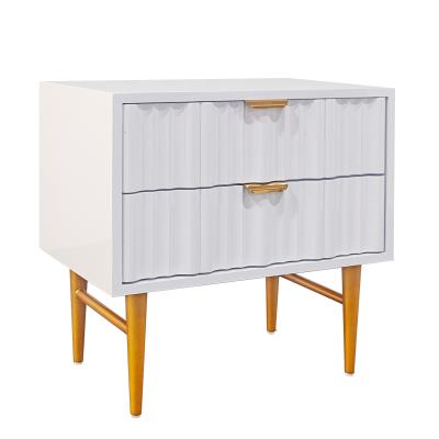 China Customized minimalist high gloss nightstand solid wood nightstand for bedroom bedroom furniture for sale