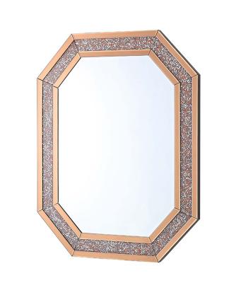 China Lager Metal Wall Mirror Modern Eco-friendly Decorative Wall Mirror Luxury Wall Mounted Mirrors Crushed Diamond Mirror Decorative Wall for sale