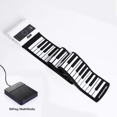 Chine Hand Roll Piano Foldable Soft Electric Digital Roll Up Piano Keyboard Silicon Standard 88 keys Piano à vendre